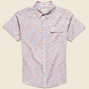 Bridge & Burn mens L Large standard fit red eye lightweight button up shirt EUC